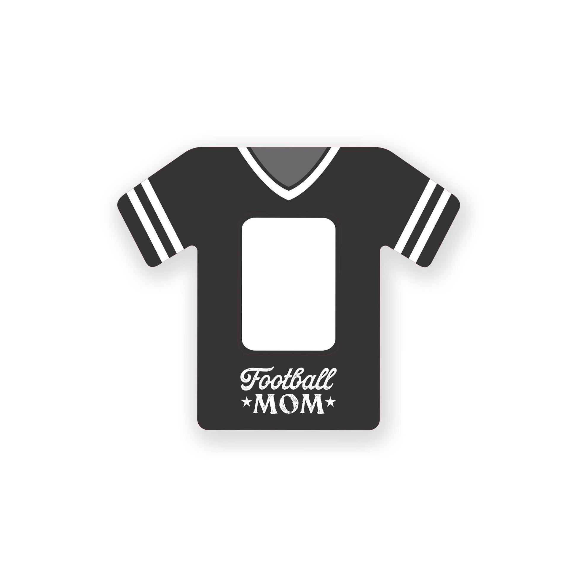 Wooden Cutout Frame-Football Mom -0