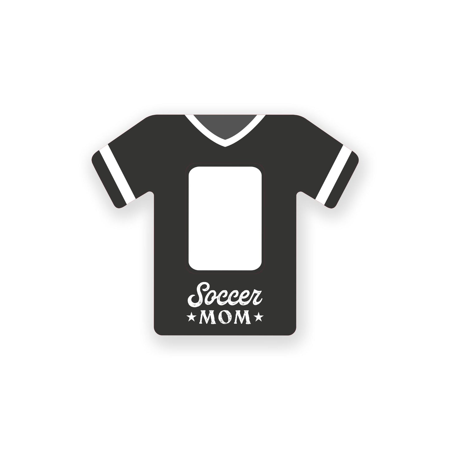 Wooden Cutout Frame-Soccer Mom -0