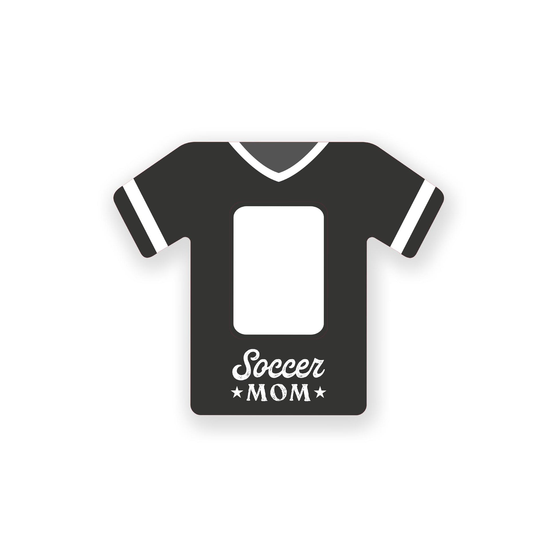 Wooden Cutout Frame-Soccer Mom -0