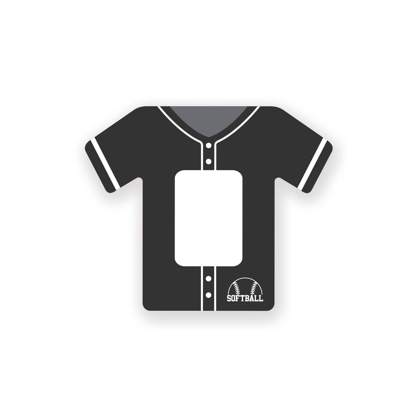 Wooden Cutout Frame-Softball Mom Jersey -0