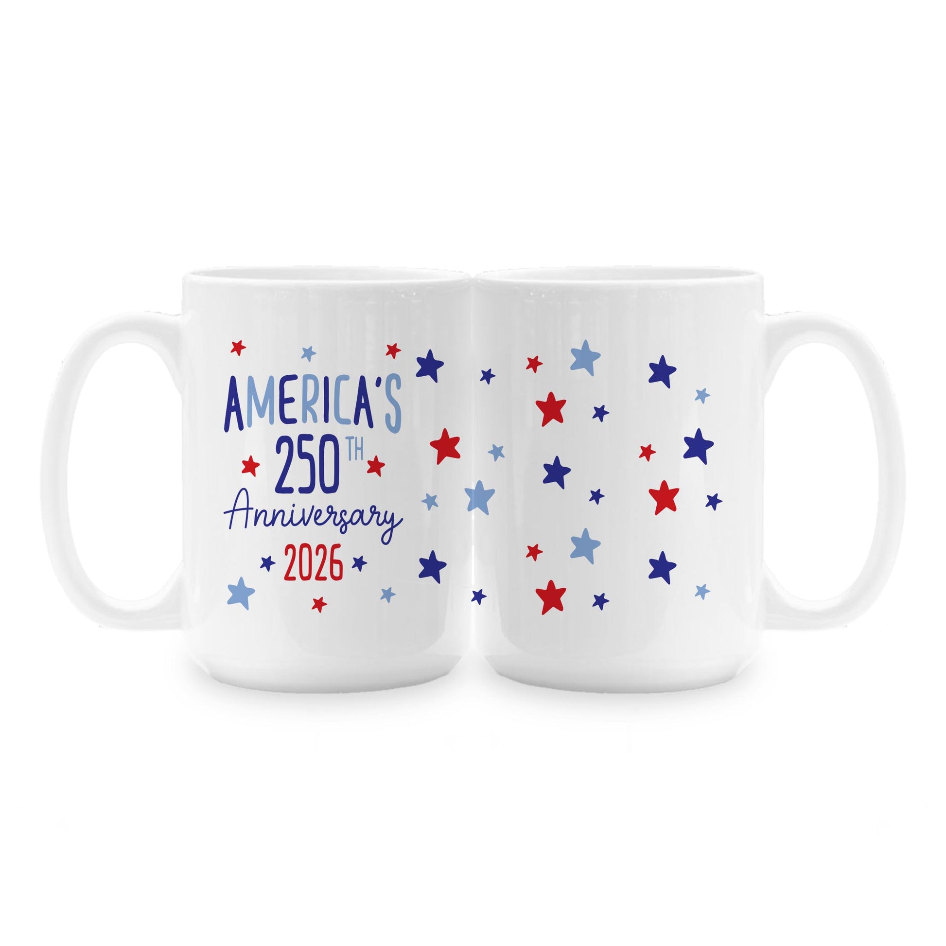 15oz Coffee Mug White-4th of July 250th Anniversary -1
