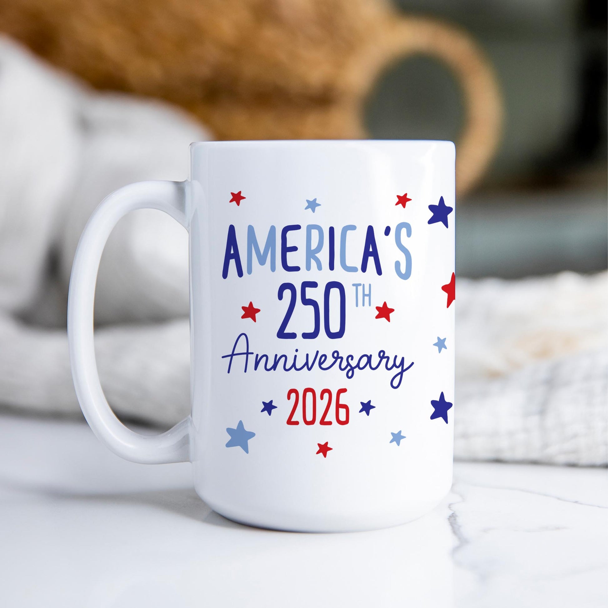 15oz Coffee Mug White-4th of July 250th Anniversary -2