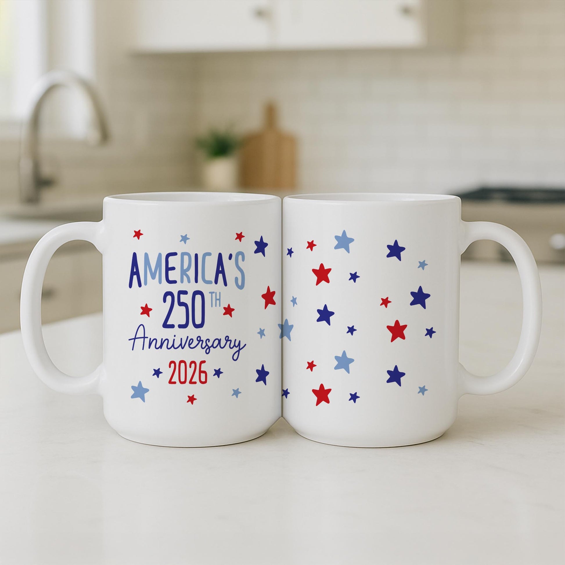 15oz Coffee Mug White-4th of July 250th Anniversary -3