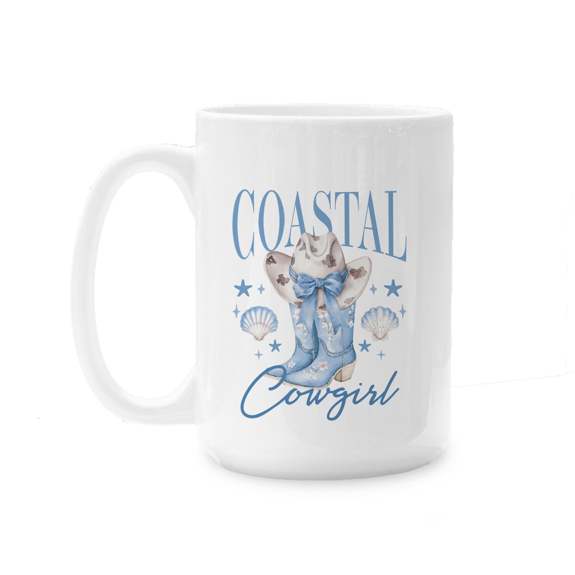 15oz Coffee Mug White-Coastal Cowgirl 2 -0