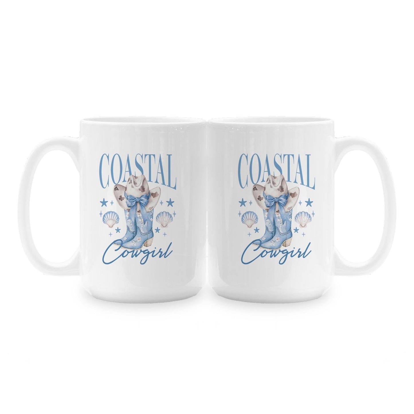 15oz Coffee Mug White-Coastal Cowgirl 2 -1