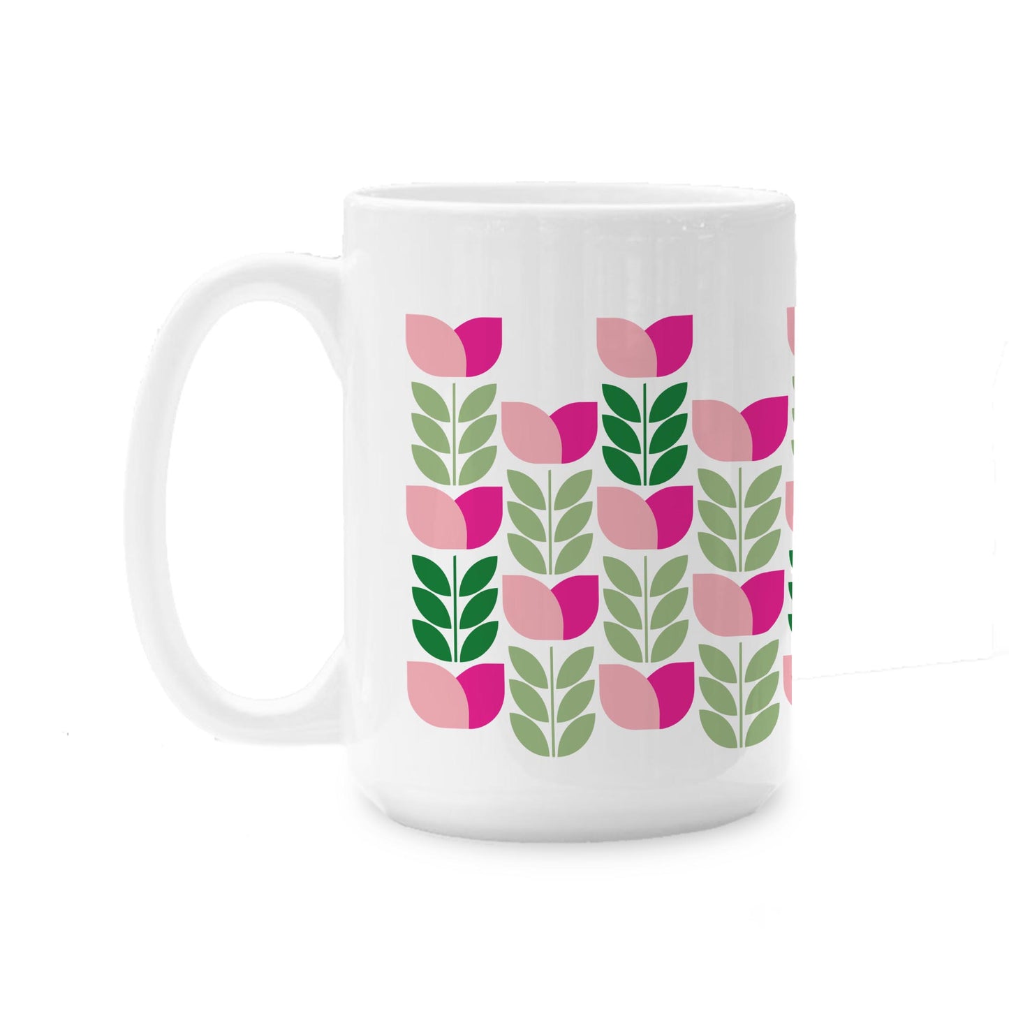 15oz Coffee Mug White-Summer Cottage -0