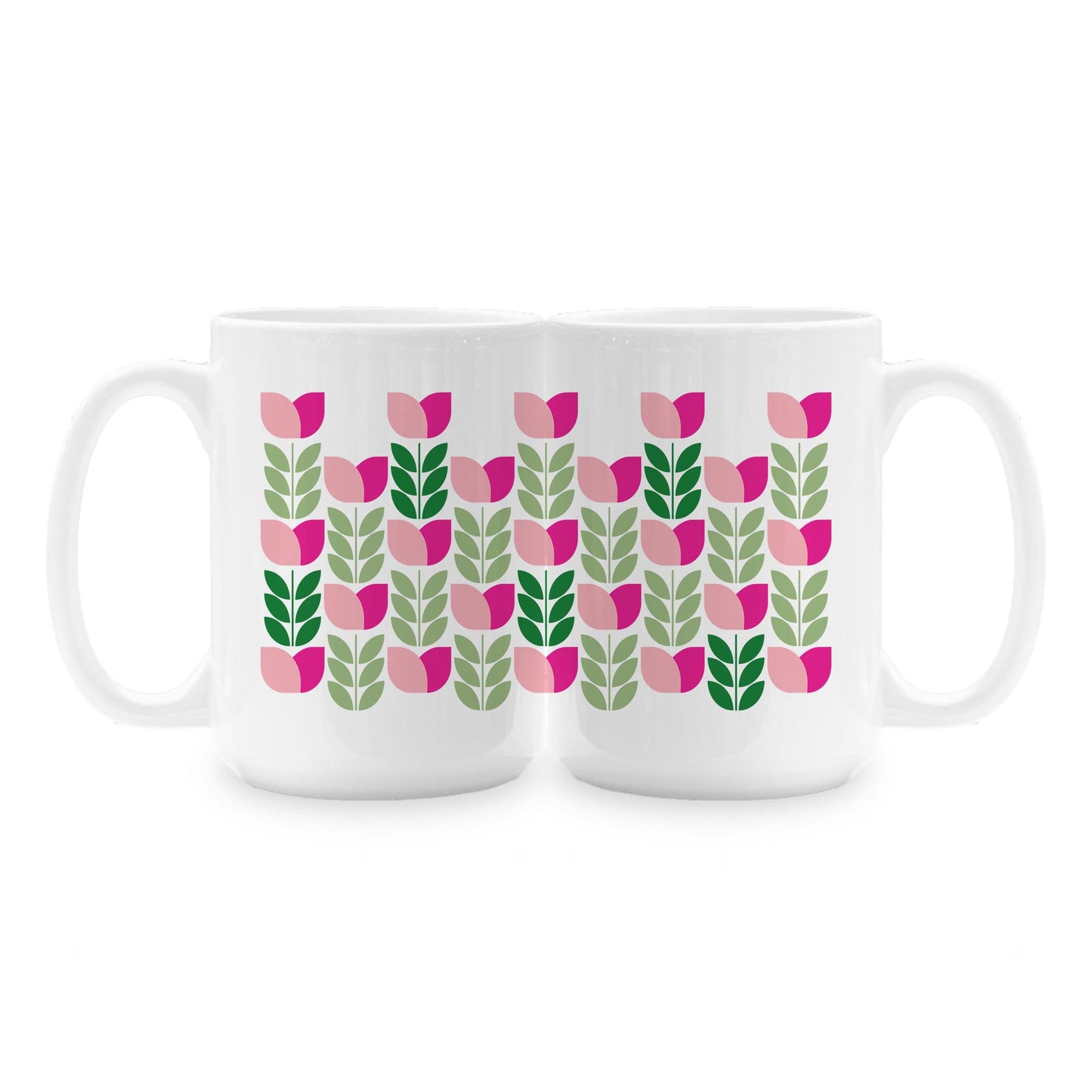 15oz Coffee Mug White-Summer Cottage -1