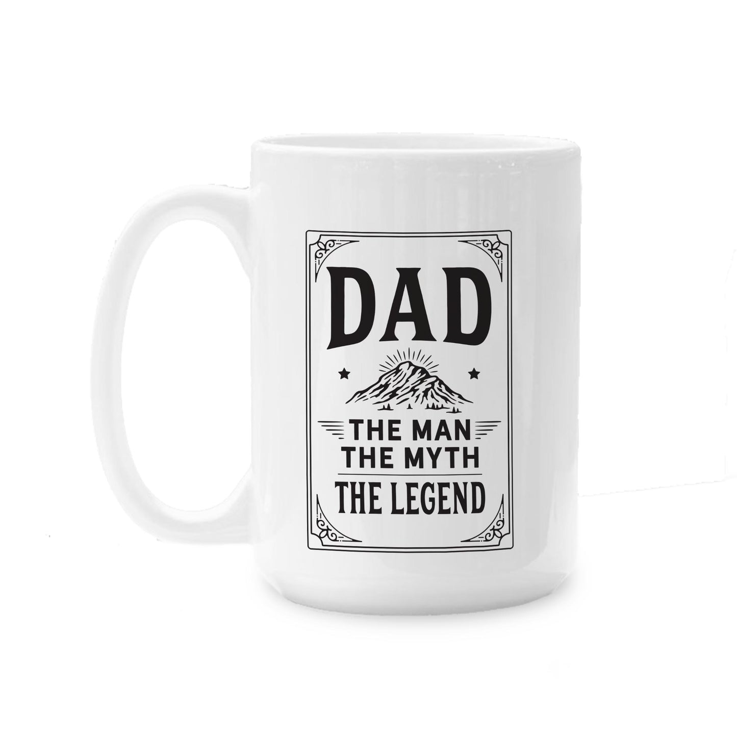 15oz Coffee Mug White-The Man The Myth The Legend -0