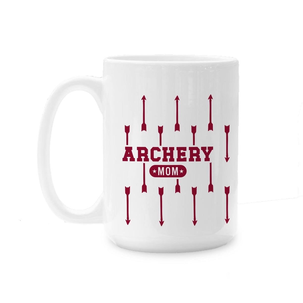 15oz Coffee Mug White-Archery Mom -0
