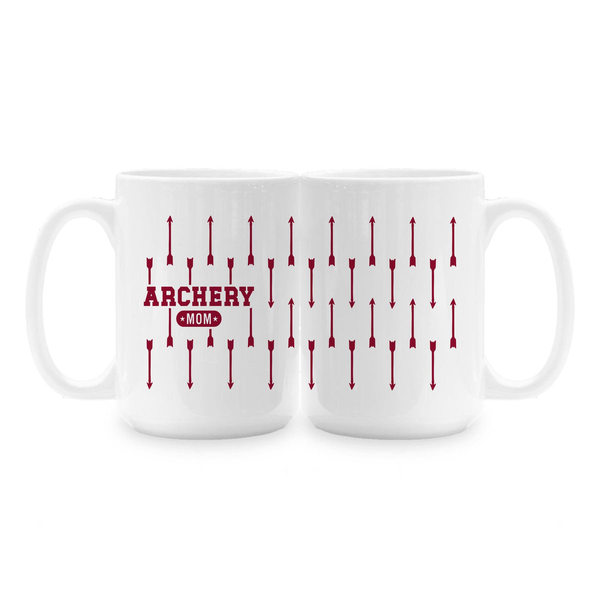 15oz Coffee Mug White-Archery Mom -1