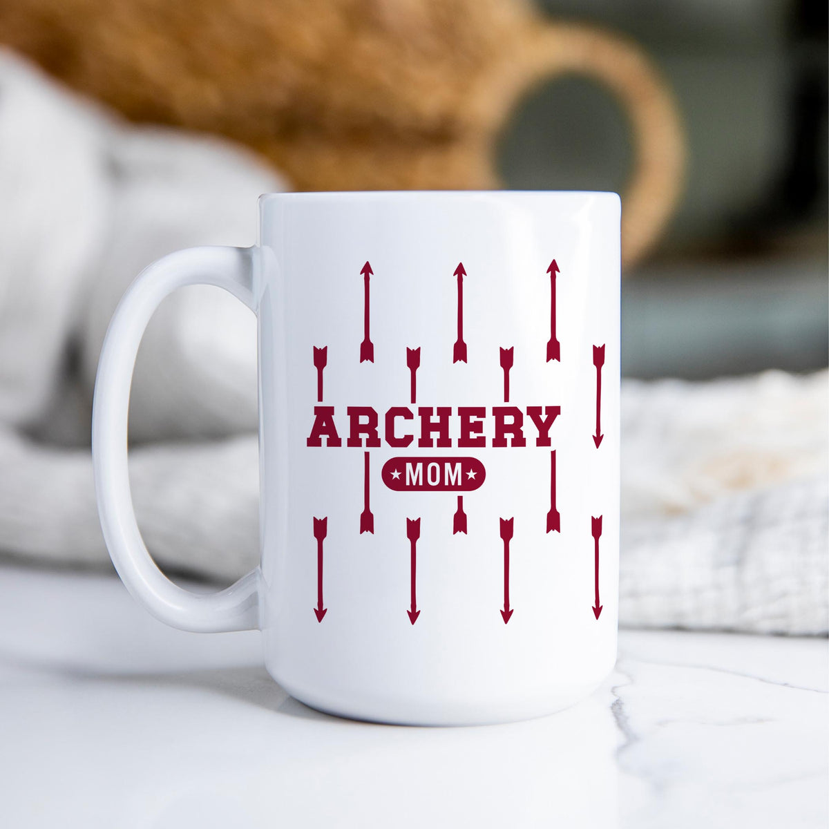 15oz Coffee Mug White-Archery Mom -2