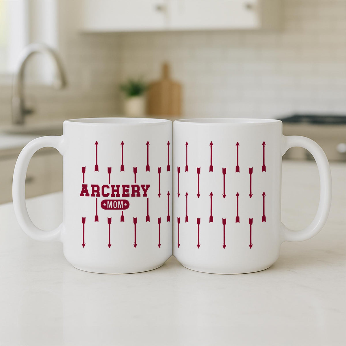15oz Coffee Mug White-Archery Mom -3