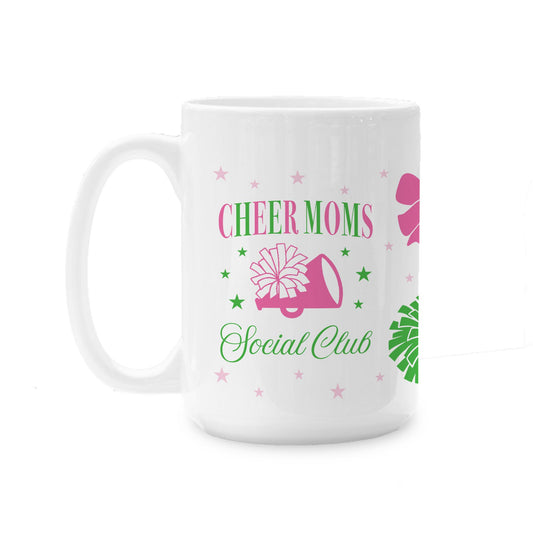 15oz Coffee Mug White-Cheer Moms Social Club -0