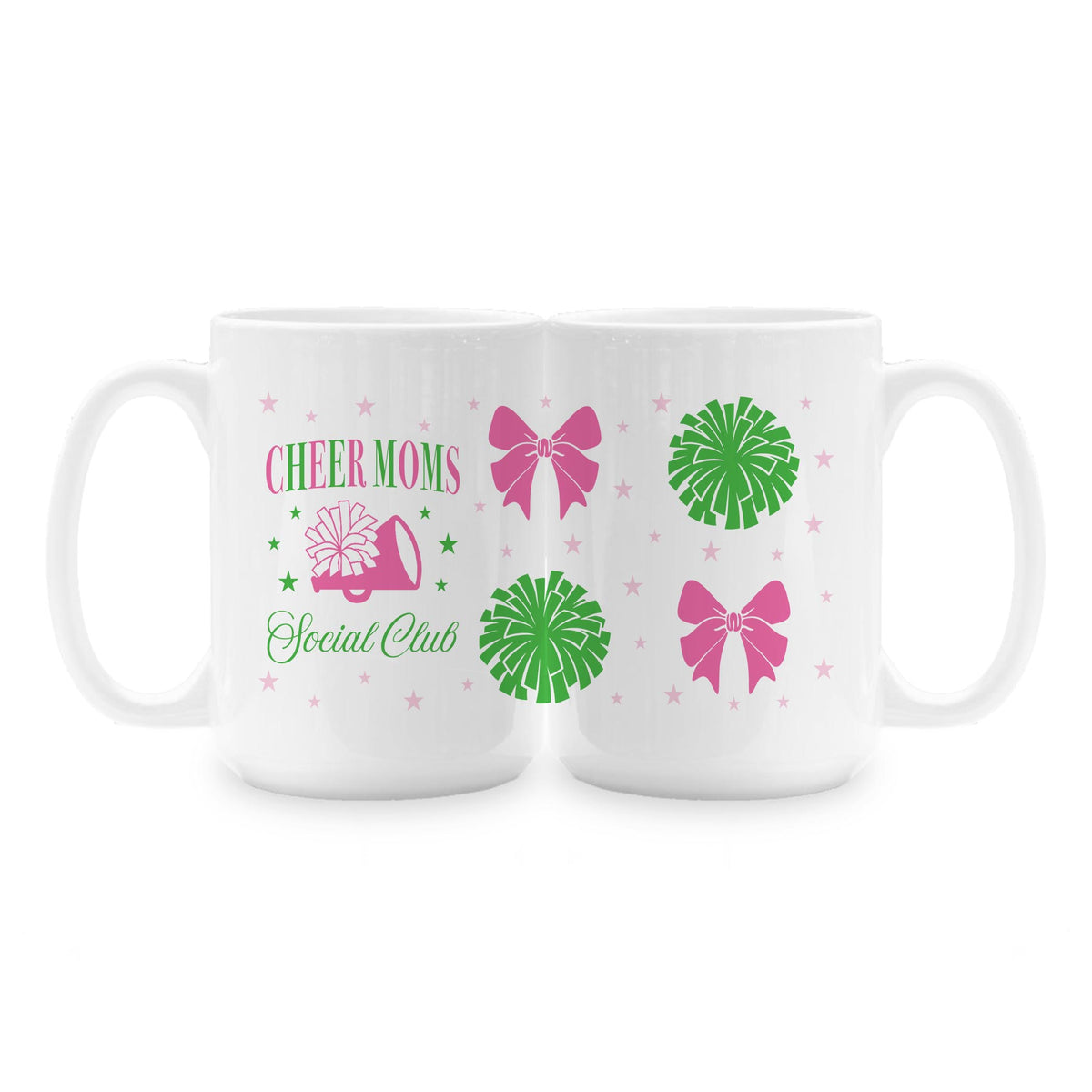 15oz Coffee Mug White-Cheer Moms Social Club -1