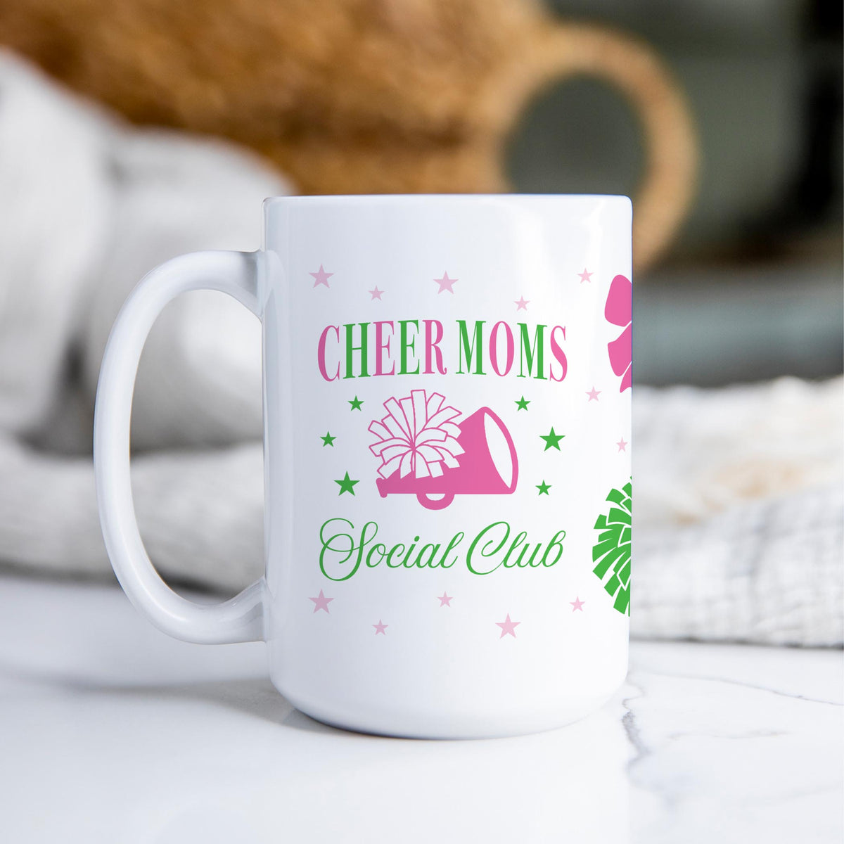 15oz Coffee Mug White-Cheer Moms Social Club -2