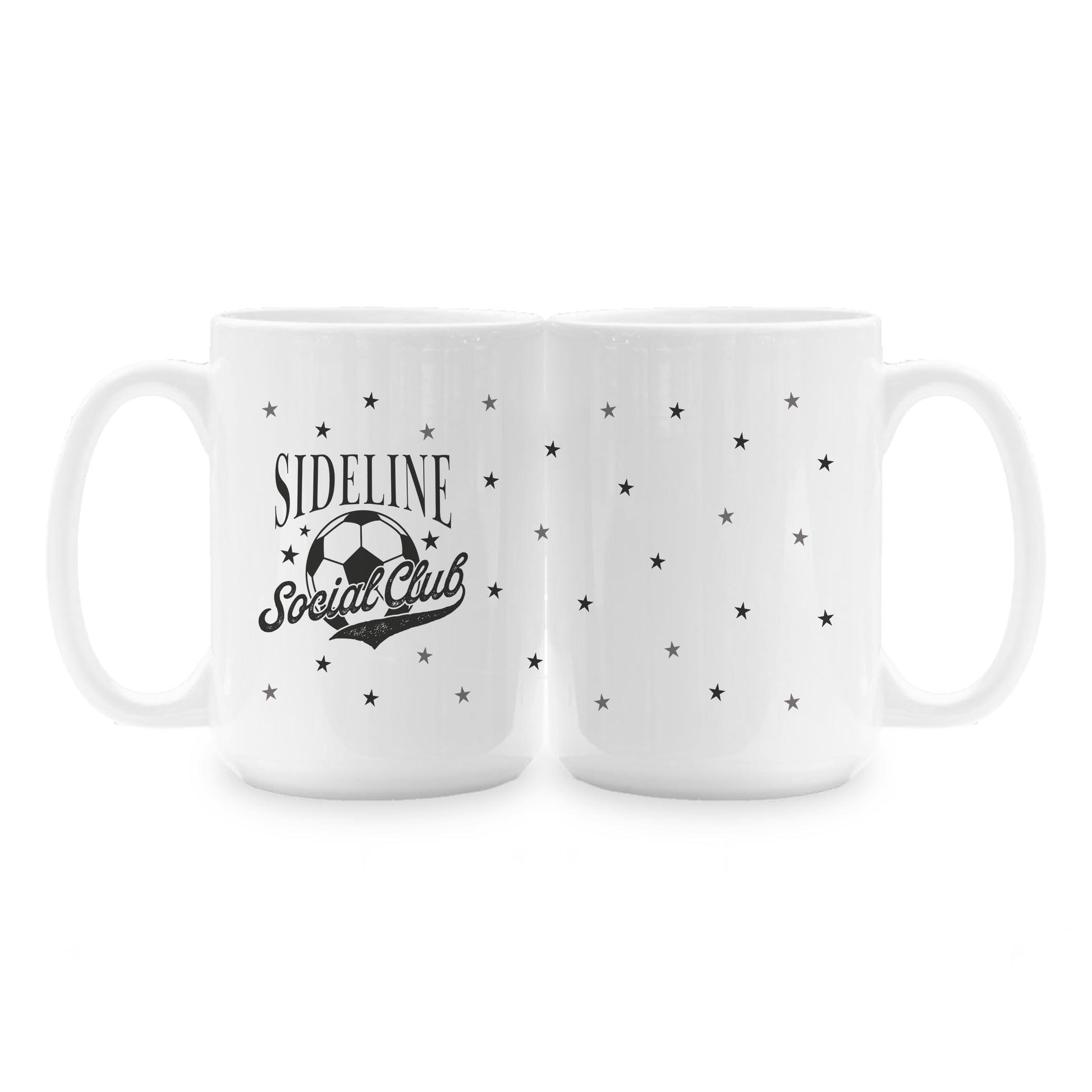 15oz Coffee Mug White-Soccer Mom Sideline Social Club -1