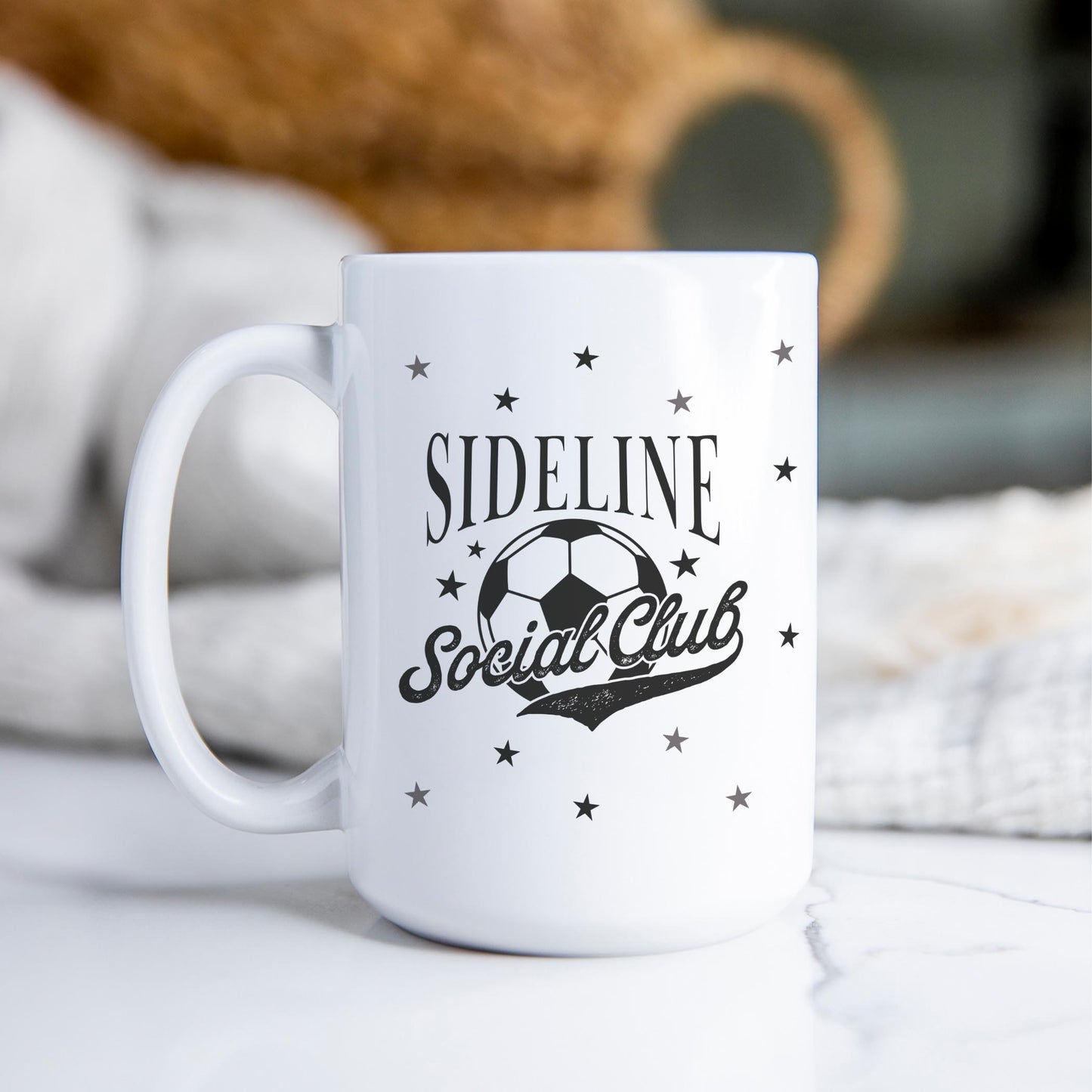 15oz Coffee Mug White-Soccer Mom Sideline Social Club -2