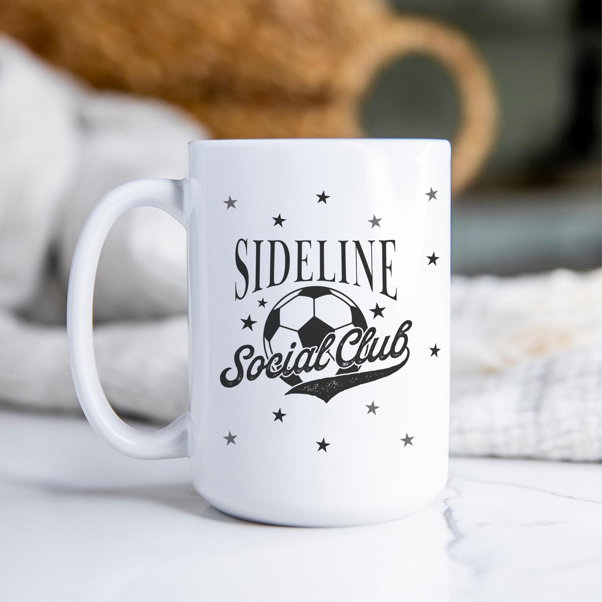 15oz Coffee Mug White-Soccer Mom Sideline Social Club -2