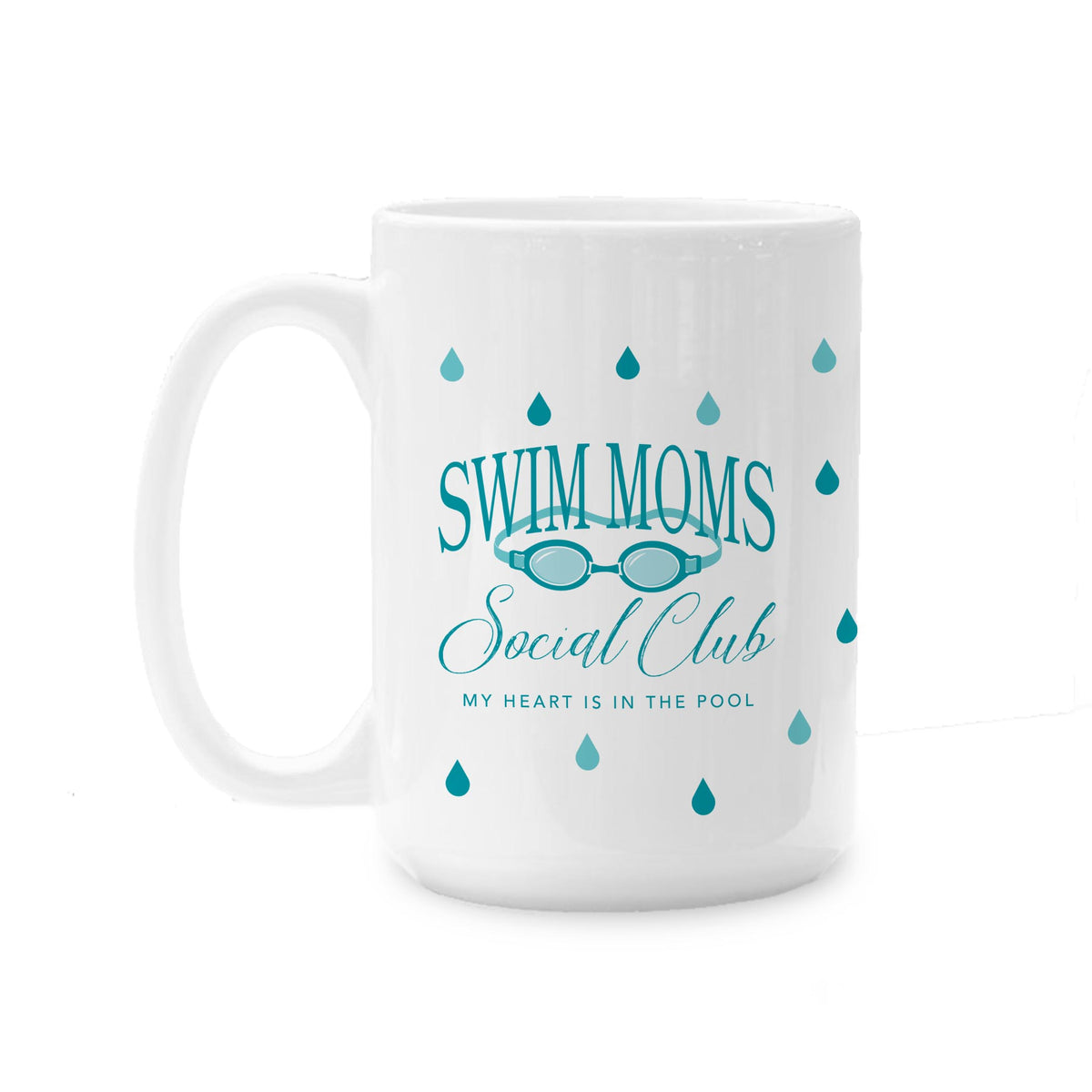 15oz Coffee Mug White-Swim Moms Social Club -0
