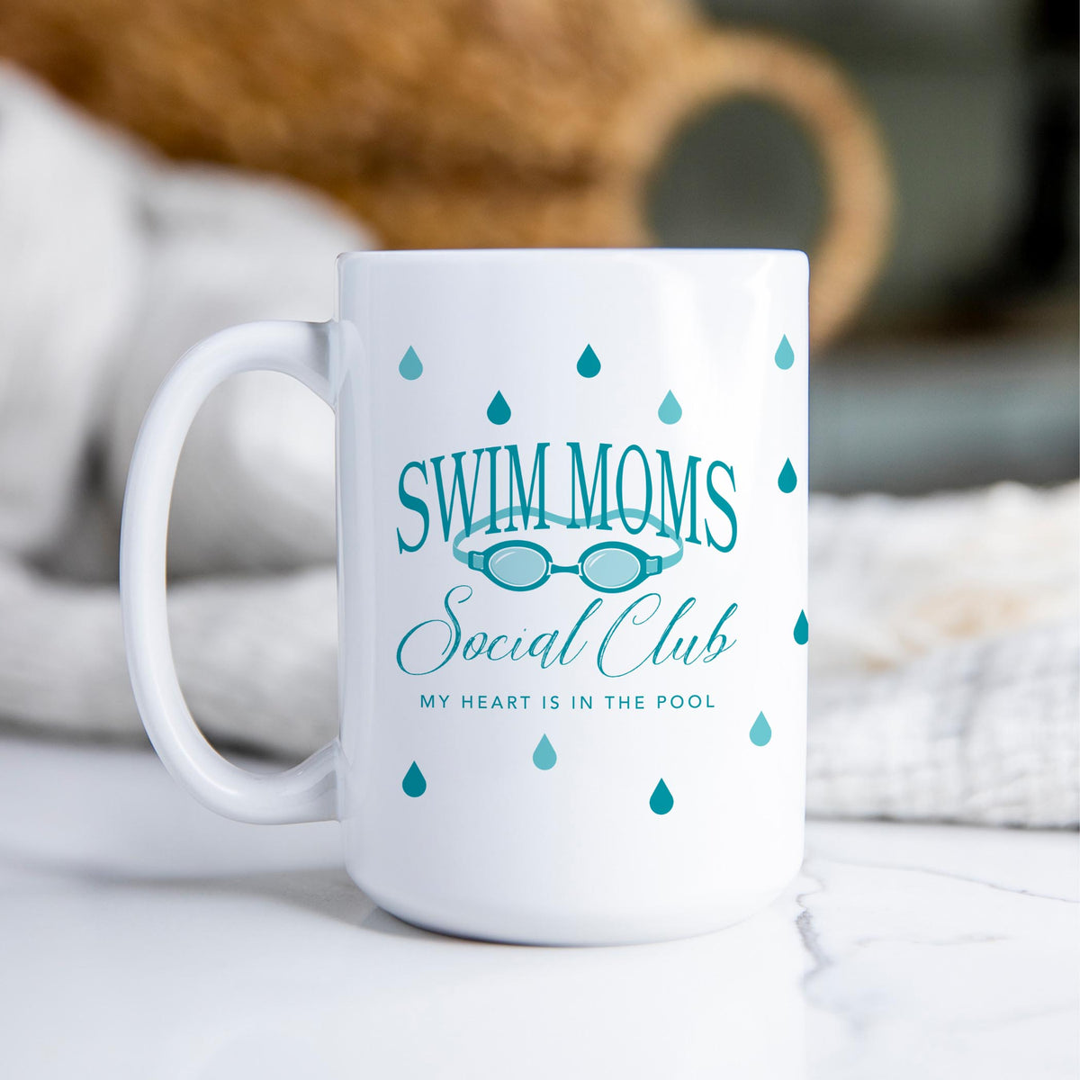 15oz Coffee Mug White-Swim Moms Social Club -2