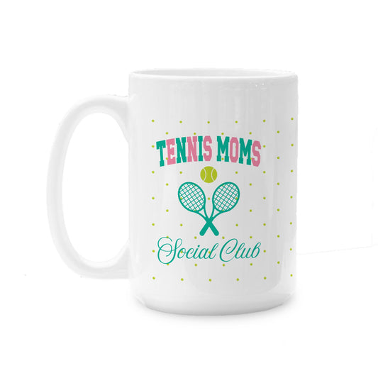 15oz Coffee Mug White-Tennis Moms Social Club -0