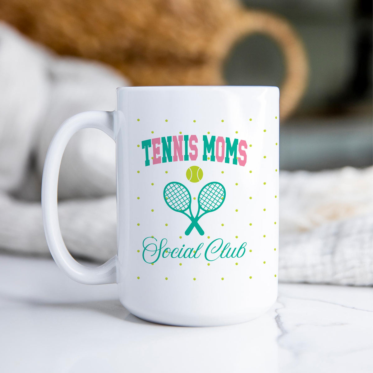 15oz Coffee Mug White-Tennis Moms Social Club -2