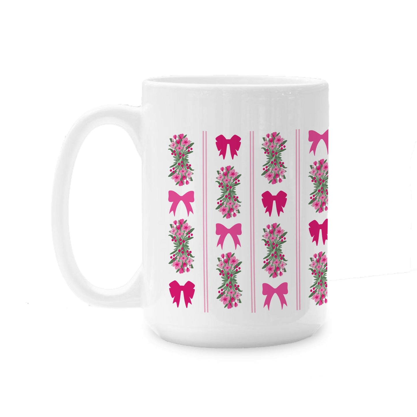15oz Coffee Mug White-Bonita Bows -0