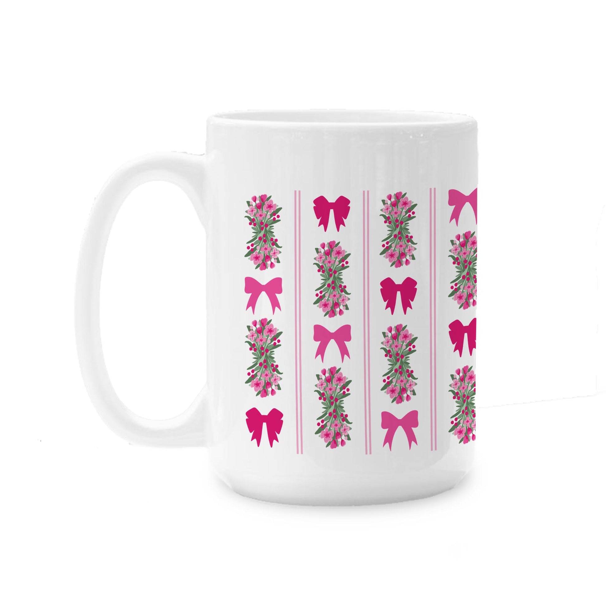 15oz Coffee Mug White-Bonita Bows -0
