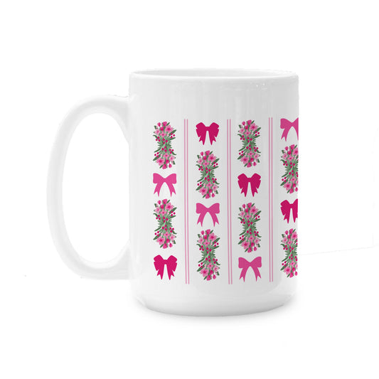 15oz Coffee Mug White-Bonita Bows -0