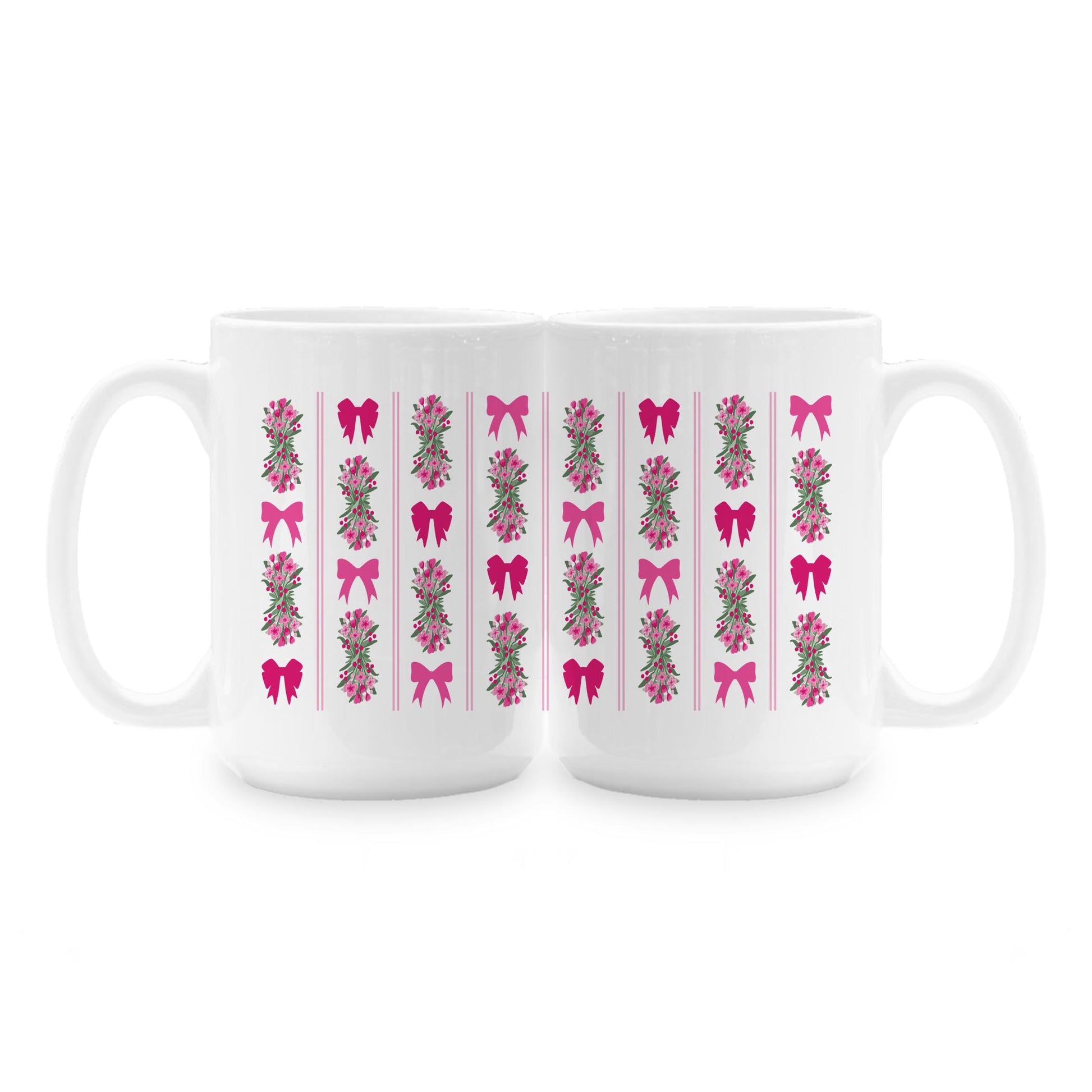 15oz Coffee Mug White-Bonita Bows -1