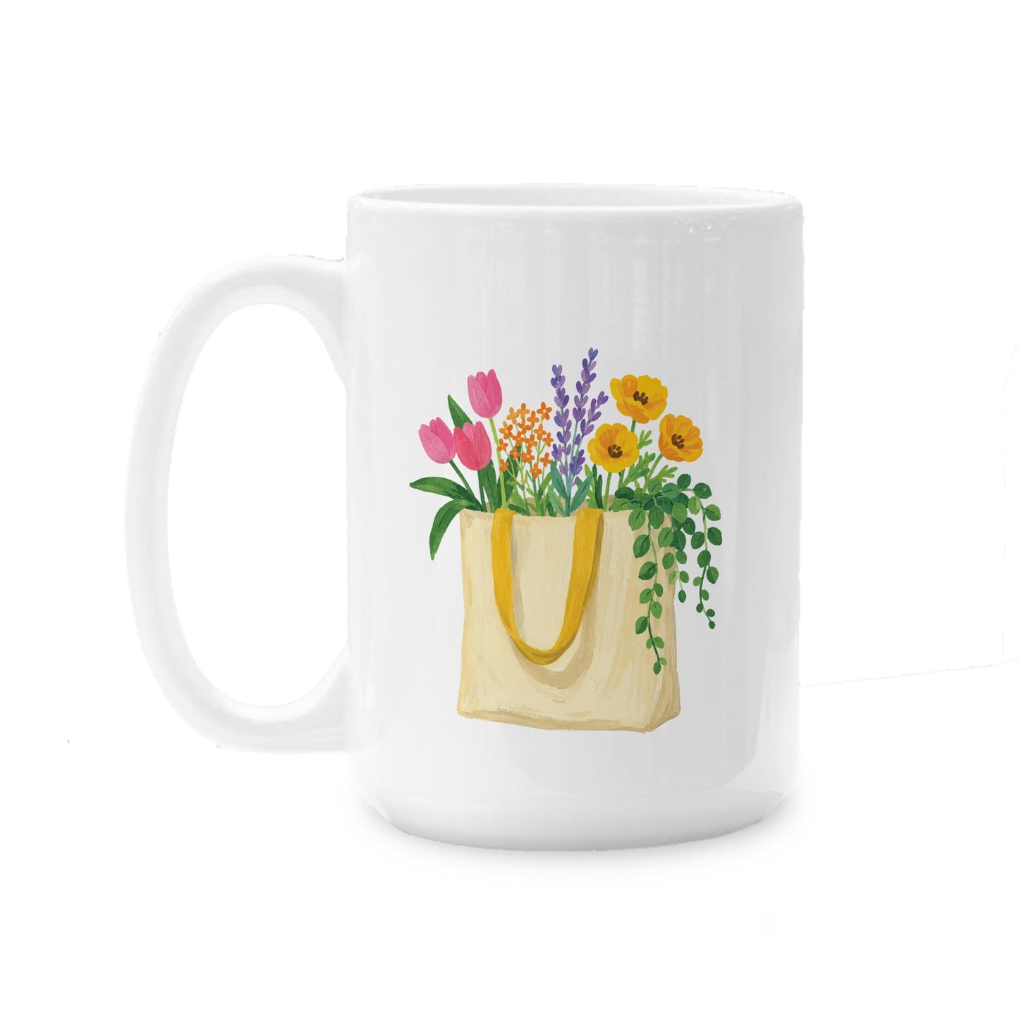 15oz Coffee Mug White-Plant Lady -0