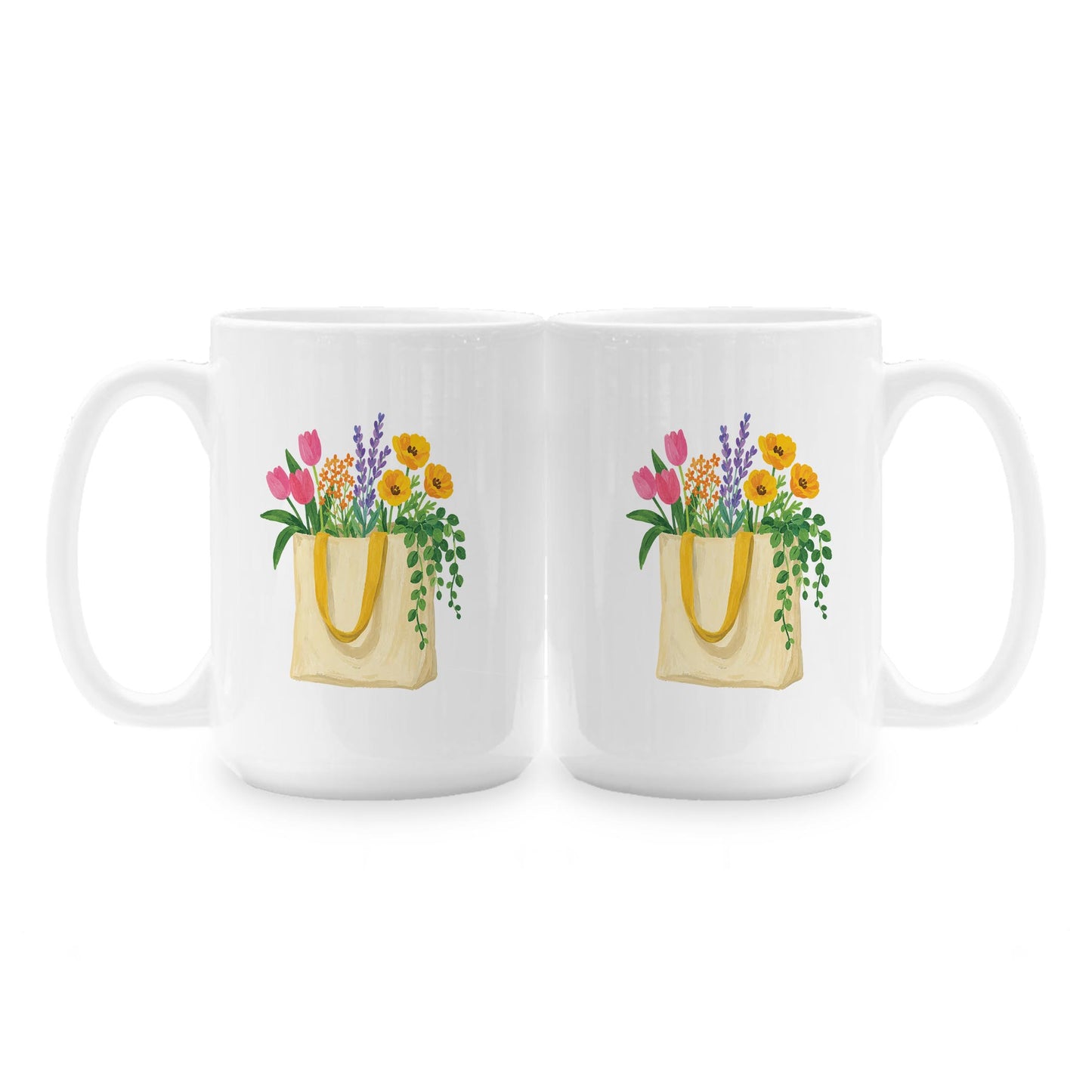 15oz Coffee Mug White-Plant Lady -1