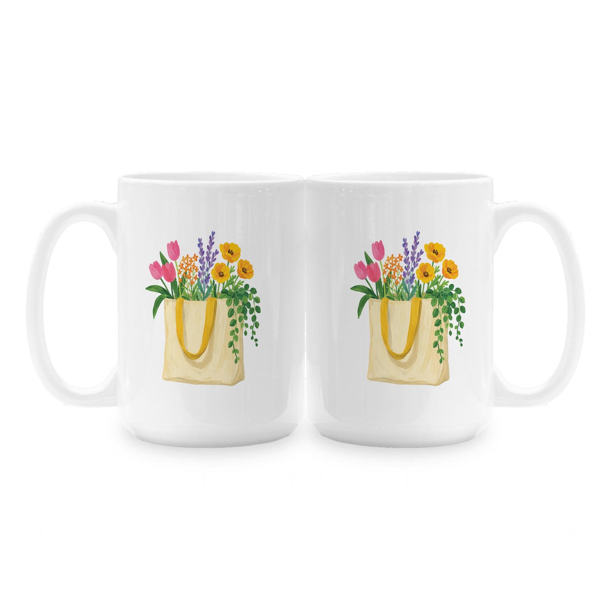 15oz Coffee Mug White-Plant Lady -1