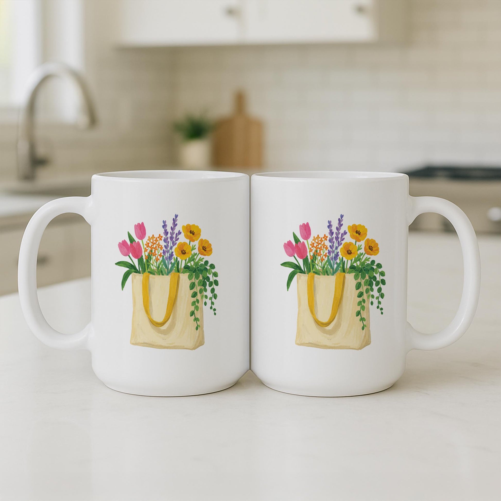 15oz Coffee Mug White-Plant Lady -3