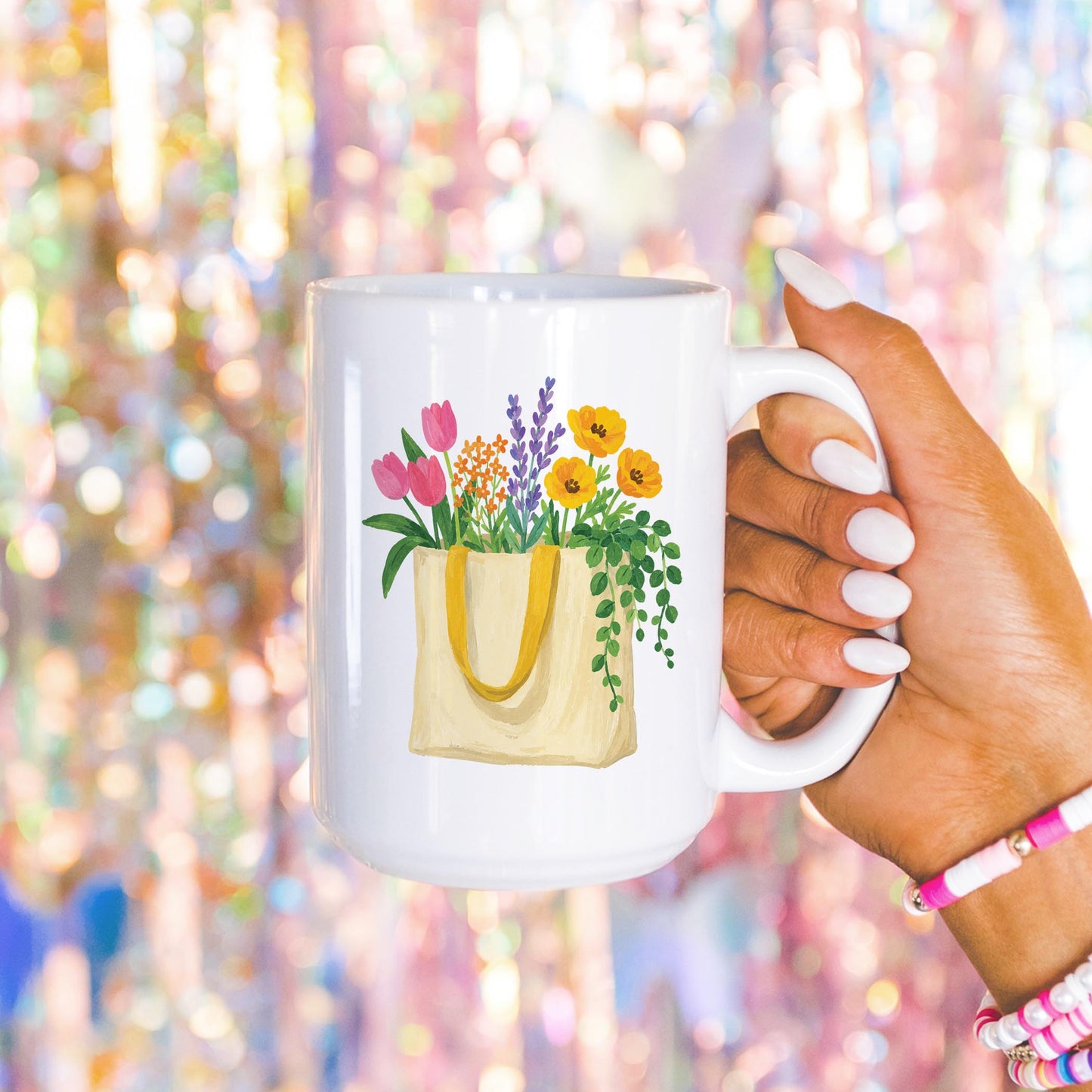 15oz Coffee Mug White-Plant Lady -4