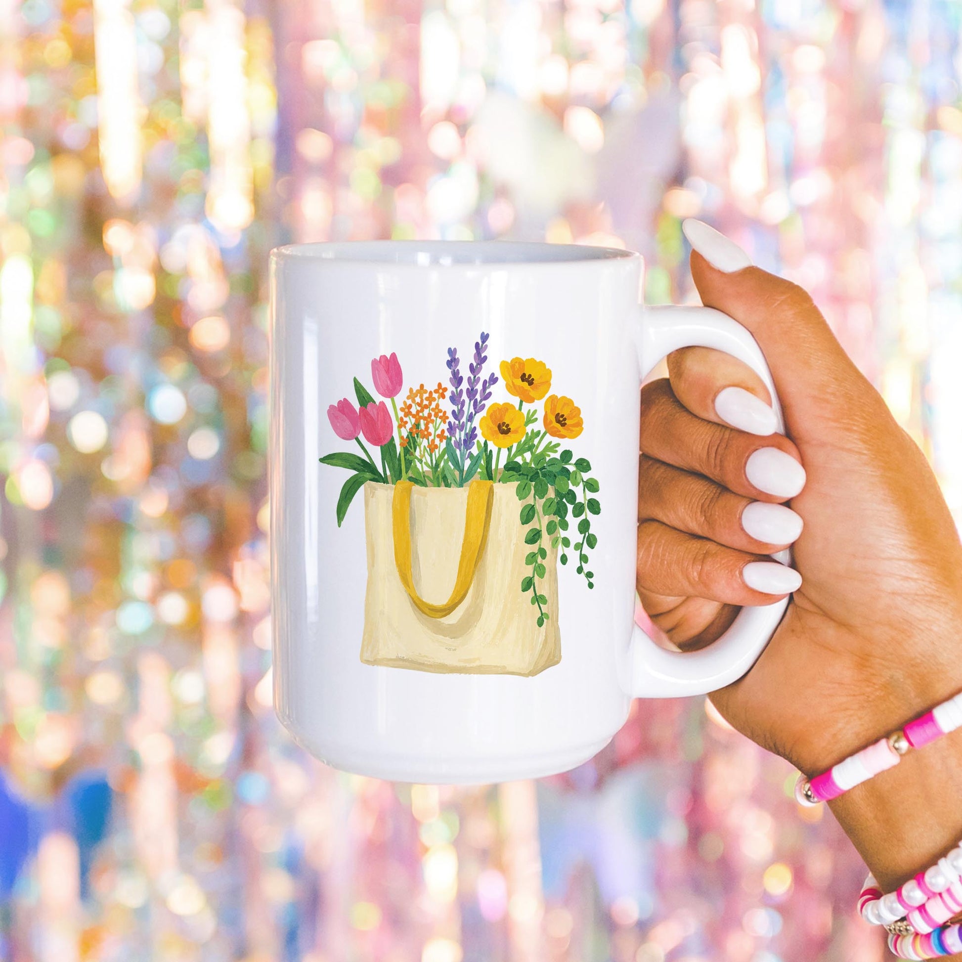 15oz Coffee Mug White-Plant Lady -4