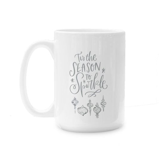 15oz Coffee Mug White-Holiday Tidings Season To Sparkle -0