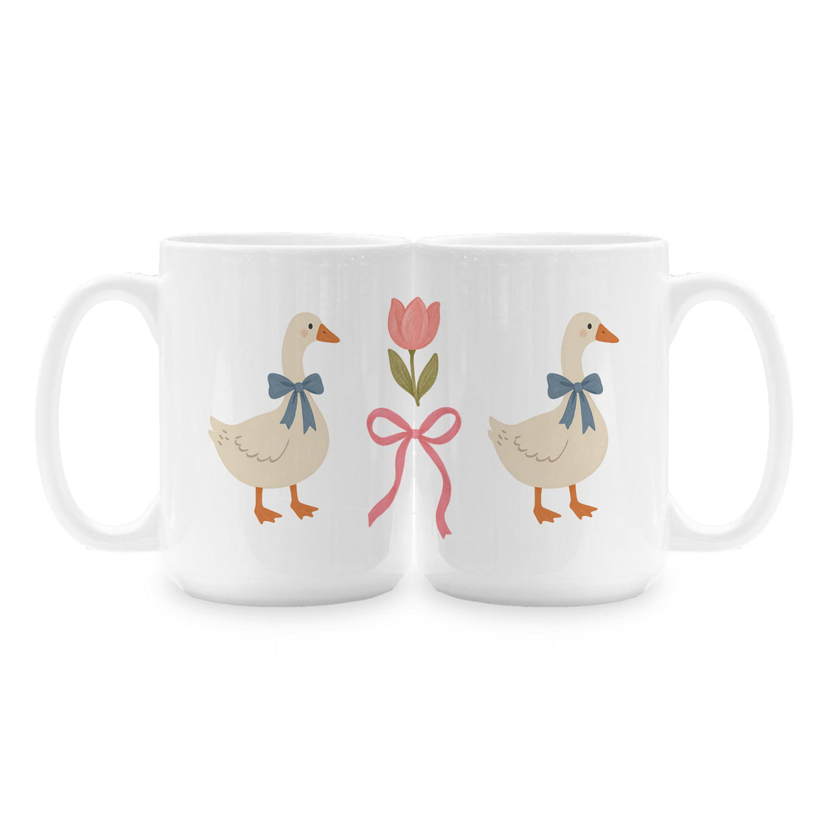 15oz Coffee Mug White-Vintage Goose -1