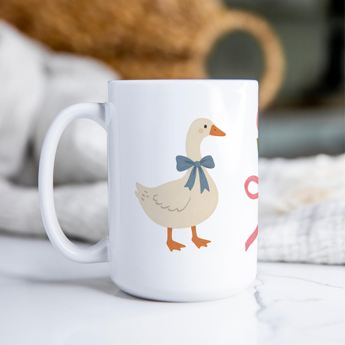 15oz Coffee Mug White-Vintage Goose -2