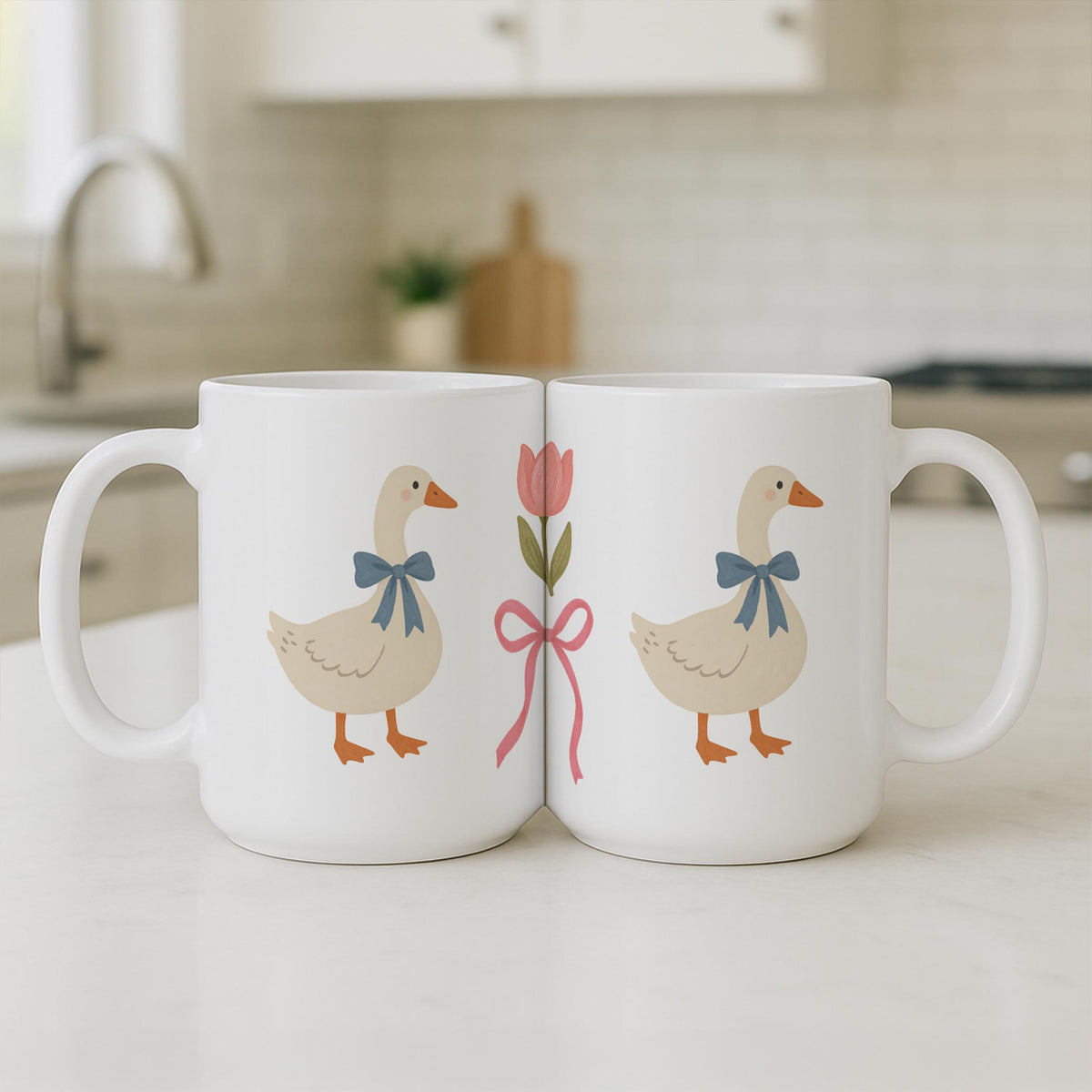 15oz Coffee Mug White-Vintage Goose -3