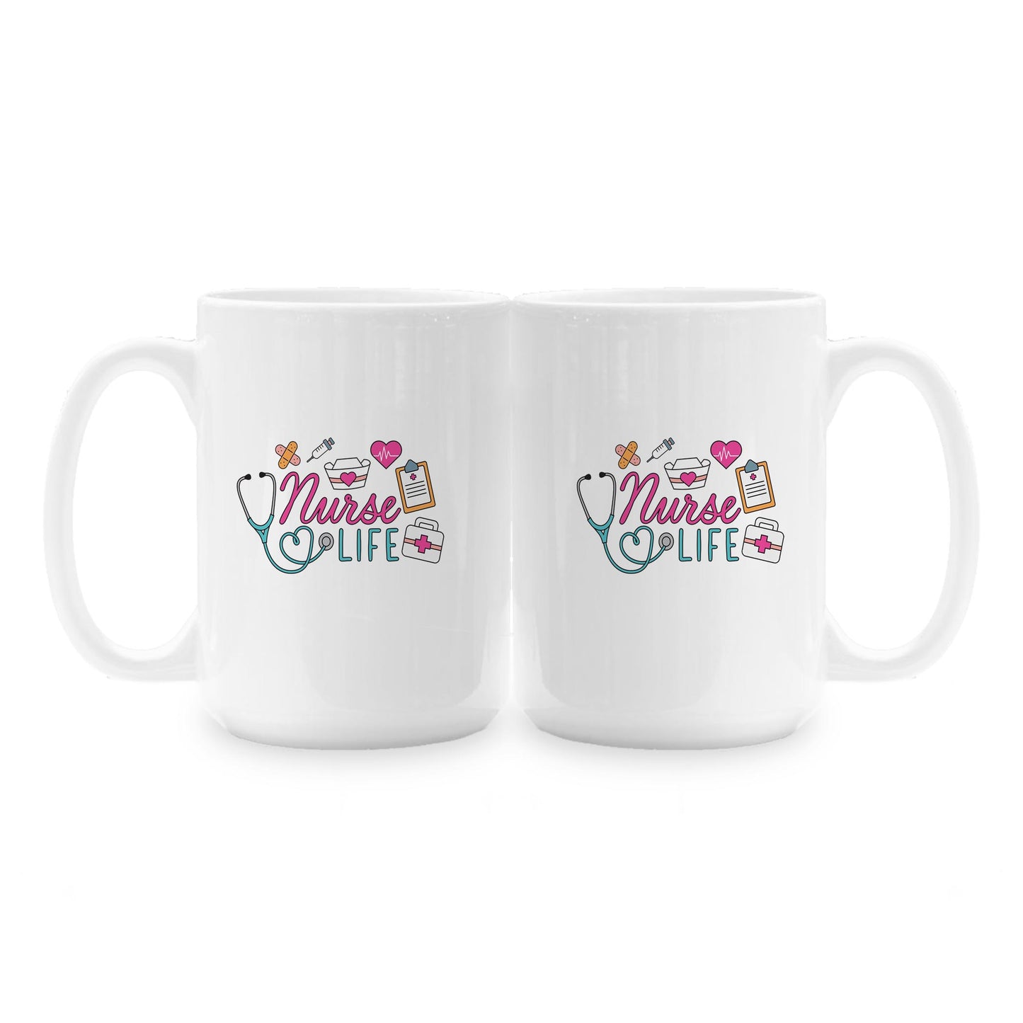 15oz Coffee Mug White-Nurse Life