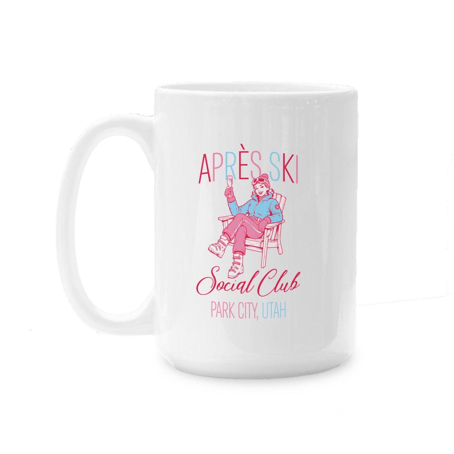 15oz Coffee Mug White-Love+Local Après Ski -0