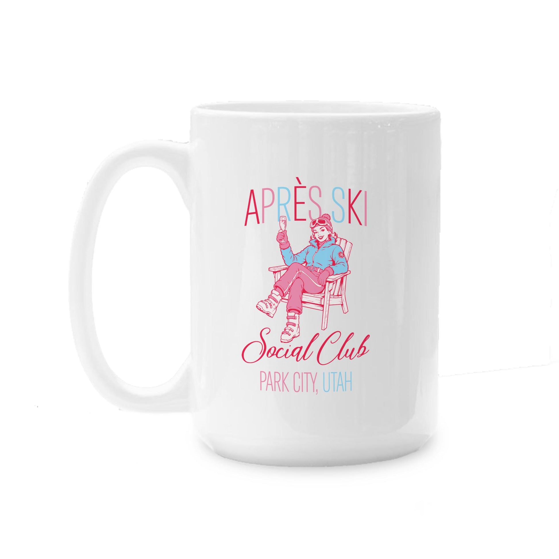 15oz Coffee Mug White-Love+Local Après Ski -0