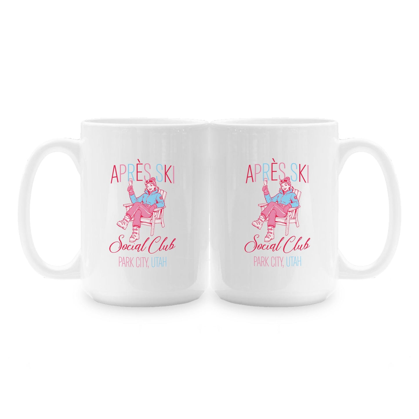 15oz Coffee Mug White-Love+Local Après Ski -1
