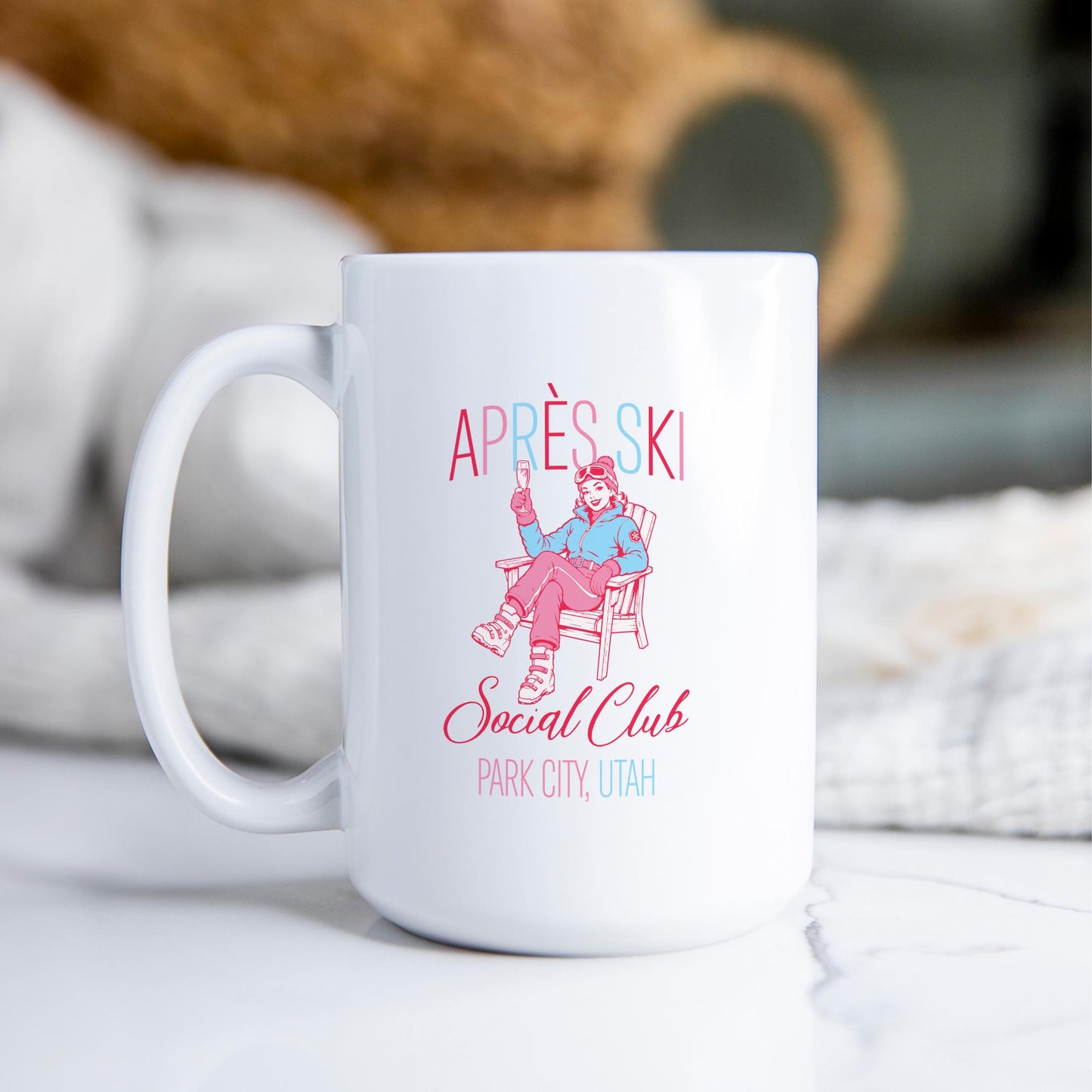 15oz Coffee Mug White-Love+Local Après Ski -2