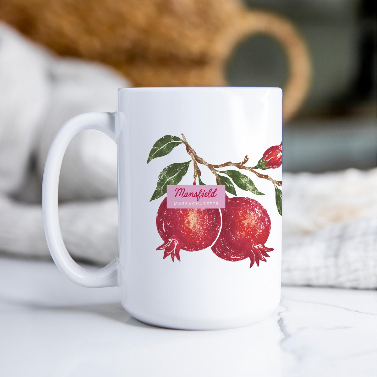 15oz Coffee Mug White-Autumn Orchard | Custom | Your City & State -2