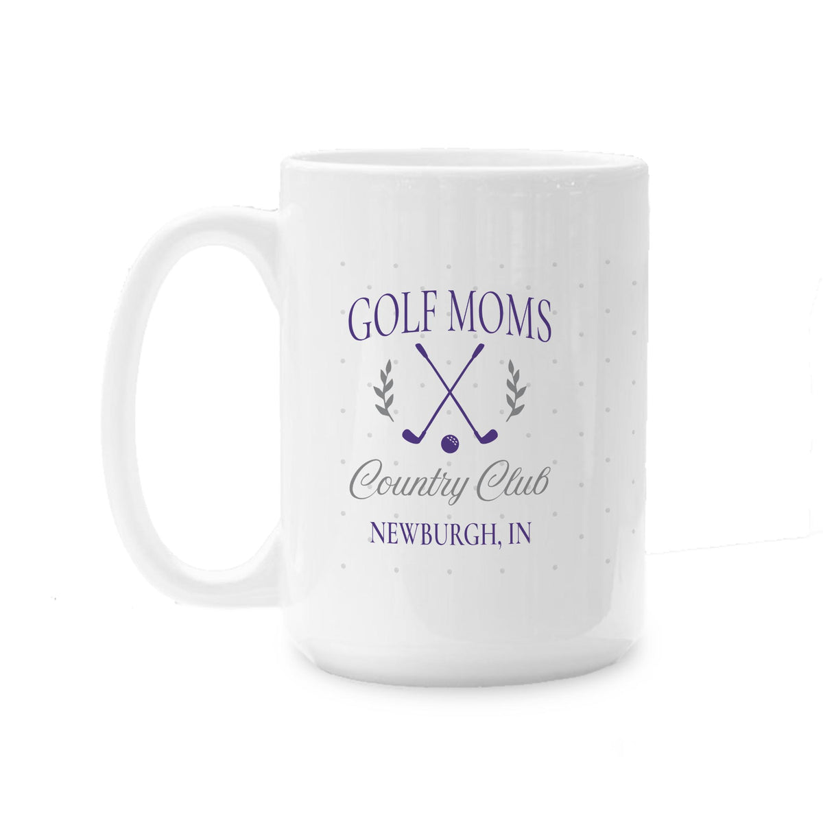 15oz Coffee Mug White-Custom Golf Mom | Team | Hometown -0