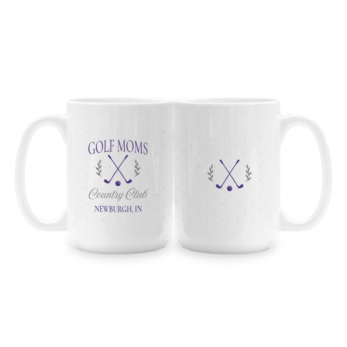 15oz Coffee Mug White-Custom Golf Mom | Team | Hometown -1