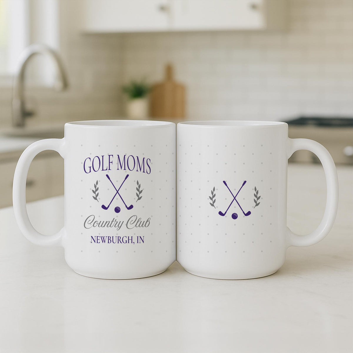 15oz Coffee Mug White-Custom Golf Mom | Team | Hometown -3
