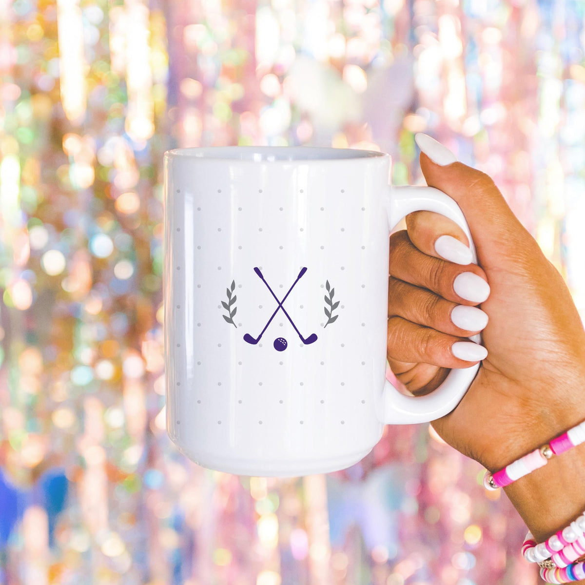 15oz Coffee Mug White-Custom Golf Mom | Team | Hometown -4